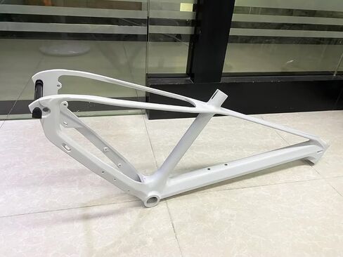 27.5 Inch Mountain Bike Frame, Magnesium Alloy Bicycle Frame in White, DIY Compatible in Kuwait