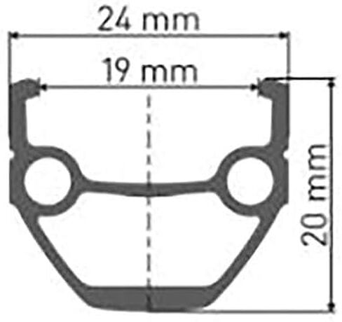DT Swiss Rim Dt 26 559X19 535 36 Bk MSW | bike-rims in Kuwait