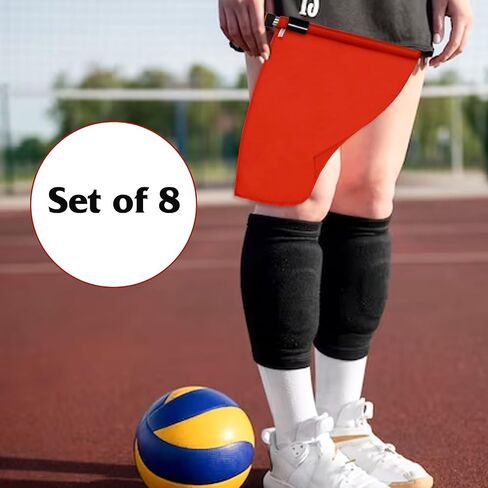 Volleyball Line Judge Flags, 8-Pack Lightweight Referee Flags for Volleyball Games, Schools & Tournaments in Saudi Arabia