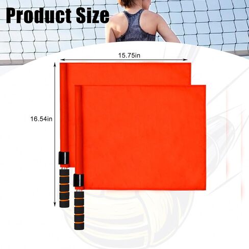 Volleyball Line Judge Flags, 8-Pack Lightweight Referee Flags for Volleyball Games, Schools & Tournaments in Saudi Arabia