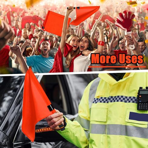 Volleyball Line Judge Flags, 8-Pack Lightweight Referee Flags for Volleyball Games, Schools & Tournaments in Saudi Arabia