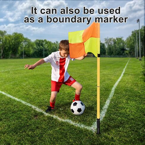 Soccer Corner Flags Set of 4, 5FT Training Poles for Soccer Field, Portable Corner Flag Poles for Speed & Agility Training, Outdoor Field & Turf Equipment with Carry Bag in Saudi Arabia