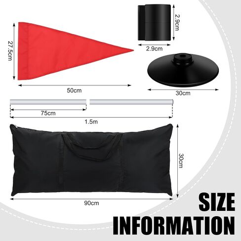 HunnmingRe 4 Pcs Soccer Corner Flags with Bag 60 Inches High Corner Flags for Soccer Field Indoor and Outdoor Training Grounds in Saudi Arabia