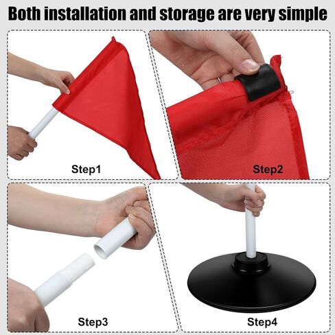 HunnmingRe 4 Pcs Soccer Corner Flags with Bag 60 Inches High Corner Flags for Soccer Field Indoor and Outdoor Training Grounds in Saudi Arabia