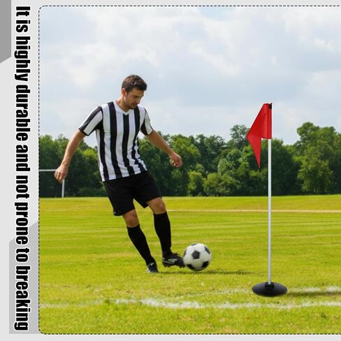 HunnmingRe 4 Pcs Soccer Corner Flags with Bag 60 Inches High Corner Flags for Soccer Field Indoor and Outdoor Training Grounds in Saudi Arabia
