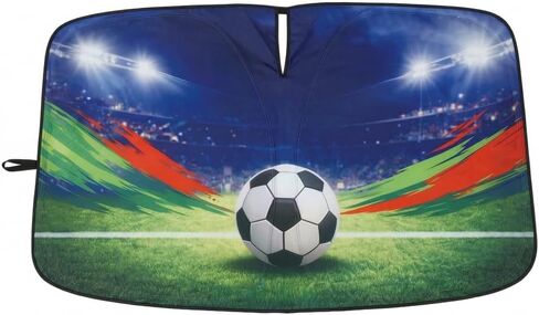 Soccer Windshield Sun Shade for MINI Roadster 2012 2013 2014 2015, Double Layer Heat Blocker, Premium Oxford Fabric UV Protector, 55.1 x 31.5 Inch in Saudi Arabia