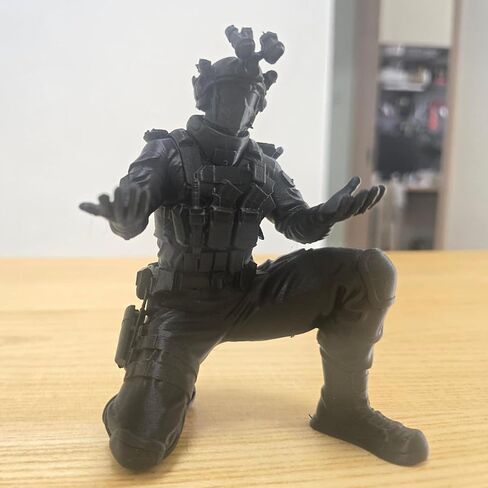 3D Printed Tactical Soldier Pen Holder, Military Figurine Desktop Organizer, Kneeling Special Forces Statue in Saudi Arabia