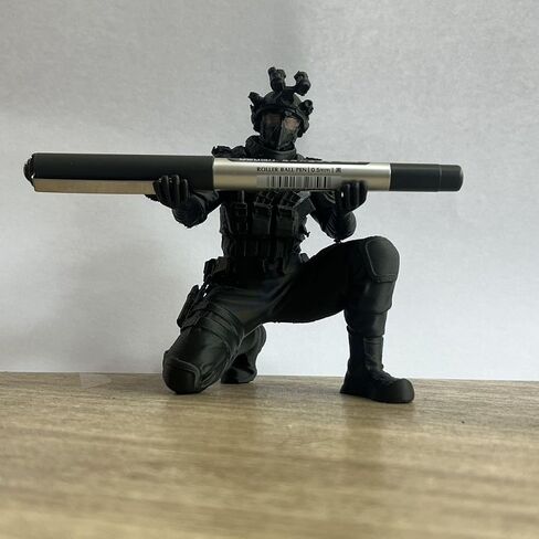 3D Printed Tactical Soldier Pen Holder, Military Figurine Desktop Organizer, Kneeling Special Forces Statue in Saudi Arabia