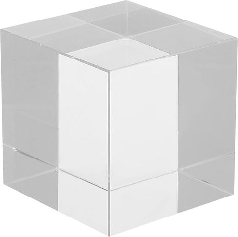 Square Crystal Paperweight: Clear Heavy Paper Weight Decorative Block - Glass Block for Office Desk Outdoor Events Student Book Lover Presents in Kuwait