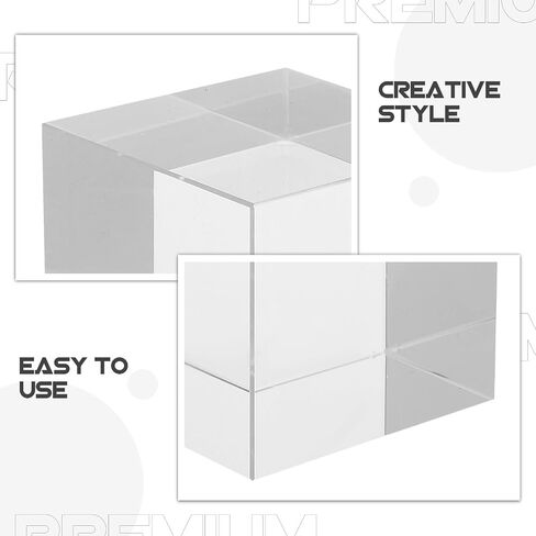 Square Crystal Paperweight: Clear Heavy Paper Weight Decorative Block - Glass Block for Office Desk Outdoor Events Student Book Lover Presents in Kuwait