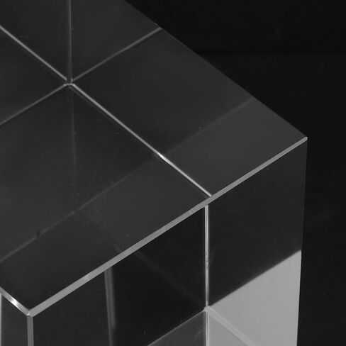 Square Crystal Paperweight: Clear Heavy Paper Weight Decorative Block - Glass Block for Office Desk Outdoor Events Student Book Lover Presents in Kuwait