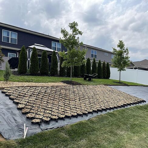 شبكة بلاستيكية بقاعدة سقيفة، شبكة جغرافية لممر الحصى، مثبت حصى HDPE مقاس 4 بوصة/2 بوصة لتثبيت الممر/البادوك/المنحدر (سمك 6.5 × 23 قدم 4 بوصة) in Kuwait