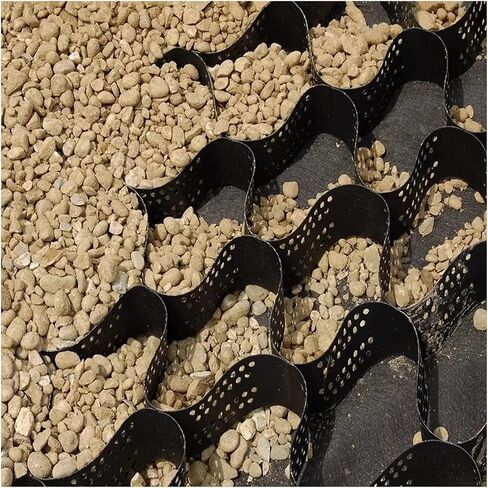 شبكة بلاستيكية بقاعدة سقيفة، مثبت شبكة Geocell HDPE بارتفاع 4 بوصات/2 بوصة للممر/المنحدر/وقوف السيارات (2 × 5 م (6.5 × 16.5 قدم) 5 سم/2 بوصة ارتفاع) in Kuwait