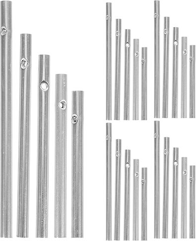 30PCS Wind Chime Tubes for Crafts, Aluminum Wind Chime Empty Tubes - Metal Pipes Heavy Duty Parts for DIY Garden Patio Decor, 5 Length, 0.24' Diameter in Saudi Arabia