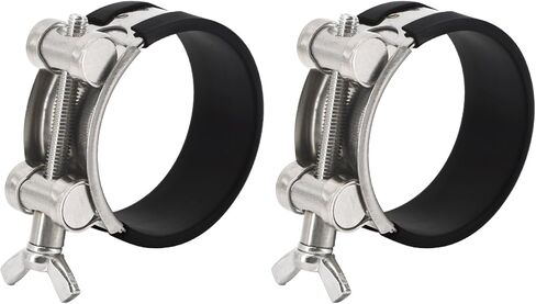 2 حزمة 68-73mm T-Bolt خرطوم المشبك مع المطاط، 304 الفولاذ المقاوم للصدأ الثقيلة قابل للتعديل أنبوب المشابك كليب مع الجناح مقبض الترباس in Kuwait