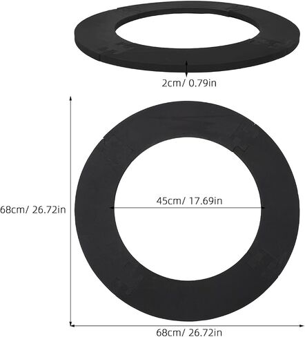 Milisten Dartboard Wall Protector Eva Surround Ring 4-Segment 2cm Thick Black 680mm Outer Diameter 450mm Inner Diameter Steel Tip Dartboard Accessory for Game Room in Kuwait