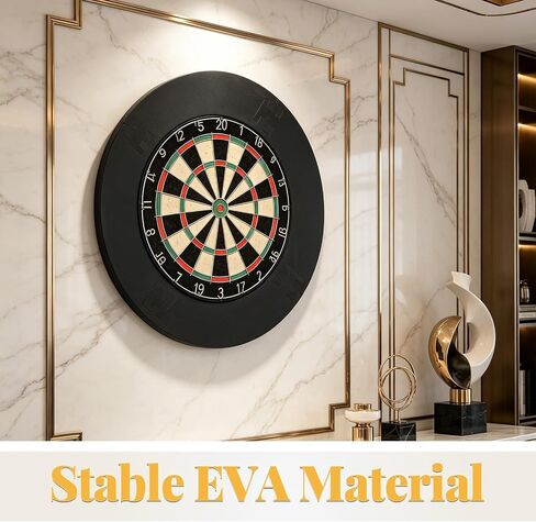 Milisten Dartboard Wall Protector Eva Surround Ring 4-Segment 2cm Thick Black 680mm Outer Diameter 450mm Inner Diameter Steel Tip Dartboard Accessory for Game Room in Kuwait