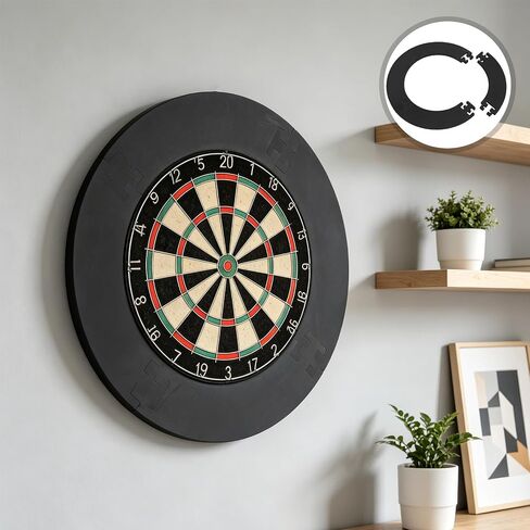 Milisten Dartboard Wall Protector Eva Surround Ring 4-Segment 2cm Thick Black 680mm Outer Diameter 450mm Inner Diameter Steel Tip Dartboard Accessory for Game Room in Kuwait