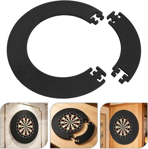 Milisten Dartboard Wall Protector Eva Surround Ring 4-Segment 2cm Thick Black 680mm Outer Diameter 450mm Inner Diameter Steel Tip Dartboard Accessory for Game Room in Kuwait