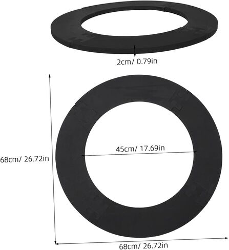 LALAFINA Dartboard Surround Ring Eva Wall Protector 4-Segment 680x450mm Thick 2cm Professional Dartboard Edge Shield for Game Room and Beginners in Kuwait
