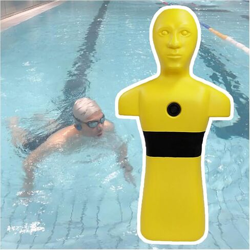 Pool/Beach & River Simulation Rescue Dummy,Water Rescue Device Dummy Drowning Prevention,Fire Training Drill Model with 3 Water Injection Holes & Outlet Holes (Orange) in Kuwait