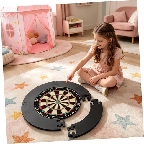 Dartboard Backboard Wall Protector Eva Surround Ring 4-Segment 680x450mm Thick 2cm Shock Absorption Dart Board Edge Guard for Home and Game Room in Kuwait