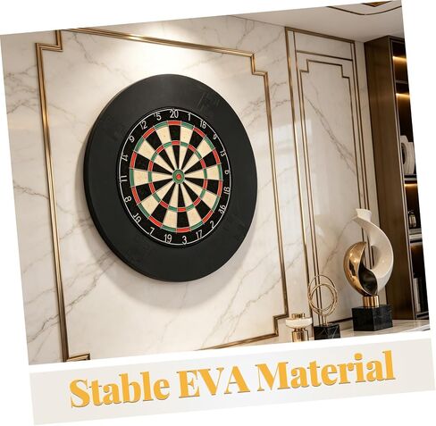 Eva Dartboard Wall Guard with Shock Absorption and Impact Absorption for Game Room and Garage Dart Games, Black Dartboard Surround Ring Protector for Renters and Starters in Kuwait