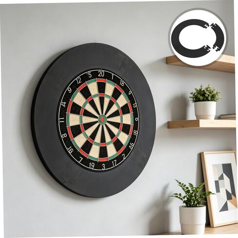 Eva Dartboard Wall Guard with Shock Absorption and Impact Absorption for Game Room and Garage Dart Games, Black Dartboard Surround Ring Protector for Renters and Starters in Kuwait