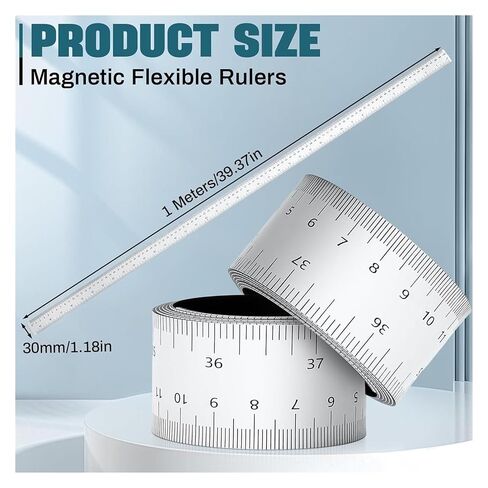 39.37-Inch Magnetic Ruler Tape with Inches and Centimeters Measuring, for Whiteboard Lathes Workshops Woodwor in Saudi Arabia