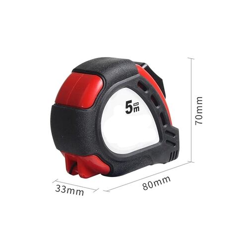 33251 Tape Measure 5 Meters, with Belt Clip Self-Locking Steel Thick and Wide in Saudi Arabia