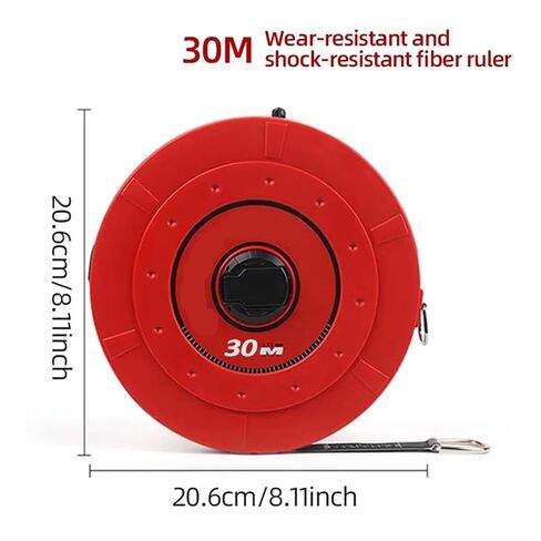 30M Fiber Tape Measure, Double Scale Lightweight and Durable, Portable Long MeasureforConstructionMeasurement in Saudi Arabia
