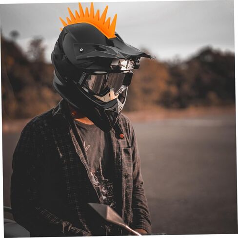 Motorcycle Fin Decoration Easy to Install Ornament for Enhanced Style Compatible Brands Eye-catching Silicone Design Fluorescent Orange in Kuwait