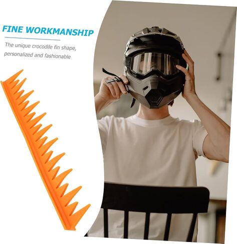 Motorcycle Fin Decoration Easy to Install Ornament for Enhanced Style Compatible Brands Eye-catching Silicone Design Fluorescent Orange in Kuwait