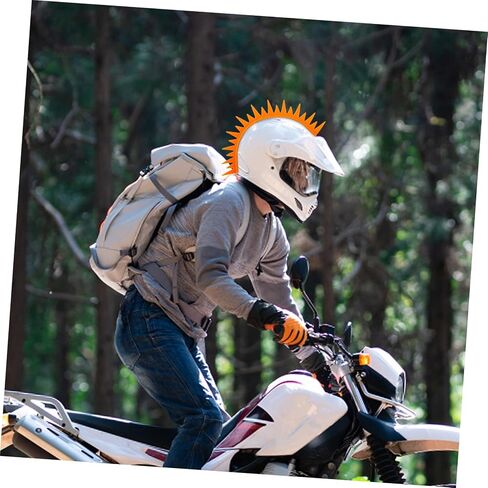 Motorcycle Fin Decoration Easy to Install Ornament for Enhanced Style Compatible Brands Eye-catching Silicone Design Fluorescent Orange in Kuwait
