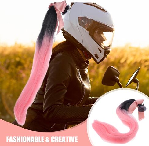 Ornament Decorative Ponytail Wig Motorcycle Hair Braid Accessory Comfortable Material in Kuwait