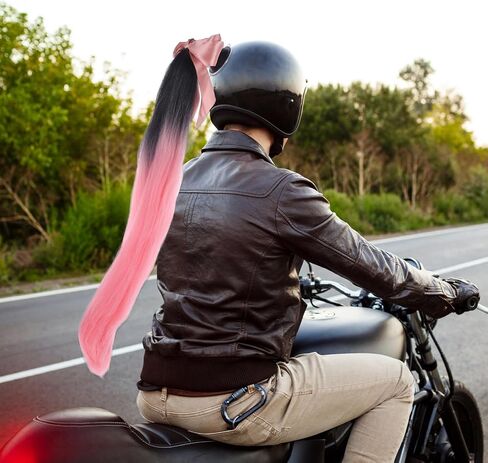 Ornament Decorative Ponytail Wig Motorcycle Hair Braid Accessory Comfortable Material in Kuwait
