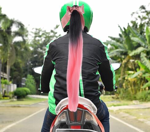 Ornament Decorative Ponytail Wig Motorcycle Hair Braid Accessory Comfortable Material in Kuwait