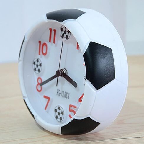Desktop Soccer Ball Clock Decorative Football Shaped for Outdoor Camping Bedsides Bedroom Birthday Fans Gift in Kuwait