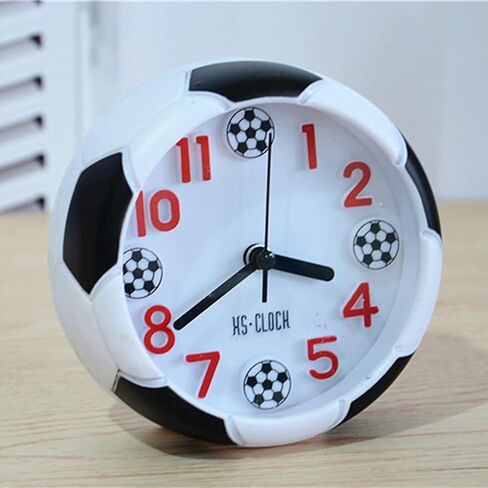 Desktop Soccer Ball Clock Decorative Football Shaped for Outdoor Camping Bedsides Bedroom Birthday Fans Gift in Kuwait