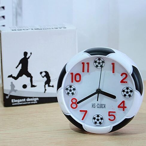 Desktop Soccer Ball Clock Decorative Football Shaped for Outdoor Camping Bedsides Bedroom Birthday Fans Gift in Kuwait