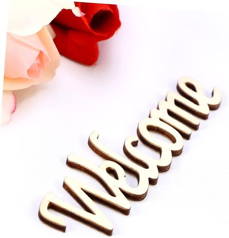 10pcs Welcome Wooden Sign Decor for Home Rustic Hanging Wall Tag for Parties DIY Crafts and Seasonal Decorations Durable Wood Material in Kuwait