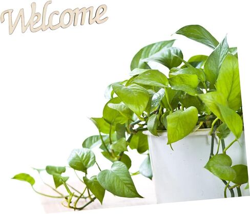 10pcs Welcome Wooden Sign Decor for Home Rustic Hanging Wall Tag for Parties DIY Crafts and Seasonal Decorations Durable Wood Material in Kuwait