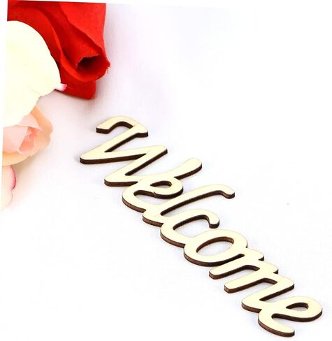10pcs Welcome Wooden Sign Decor for Home Rustic Hanging Wall Tag for Parties DIY Crafts and Seasonal Decorations Durable Wood Material in Kuwait