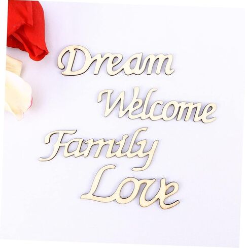 10pcs Welcome Wooden Sign Decor for Home Rustic Hanging Wall Tag for Parties DIY Crafts and Seasonal Decorations Durable Wood Material in Kuwait