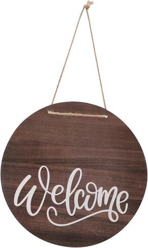 RORPOIR Welcome Sign for Front Door Wooden Farmhouse Decor Sturdy Hanging Outdoor Decoration with Wreath Options for Home and Porch in Kuwait
