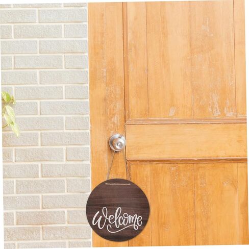 RORPOIR Welcome Sign for Front Door Wooden Farmhouse Decor Sturdy Hanging Outdoor Decoration with Wreath Options for Home and Porch in Kuwait