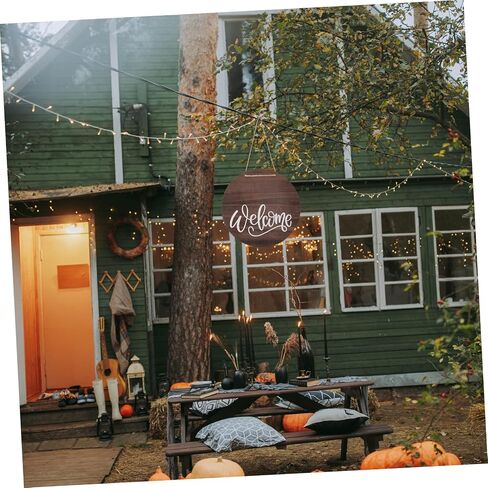 RORPOIR Welcome Sign for Front Door Wooden Farmhouse Decor Sturdy Hanging Outdoor Decoration with Wreath Options for Home and Porch in Kuwait