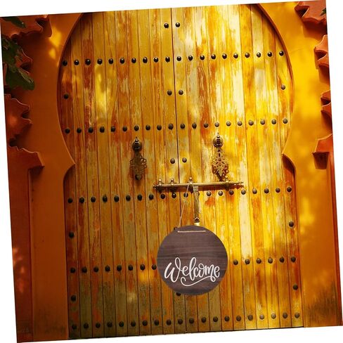 RORPOIR Welcome Sign for Front Door Wooden Farmhouse Decor Sturdy Hanging Outdoor Decoration with Wreath Options for Home and Porch in Kuwait