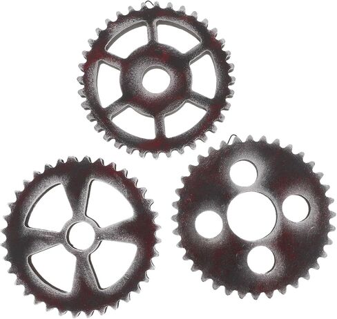 ULDIGI Vintage Wall Hanging Retro Gear Decor Industrial Wall Sculpture for Home Dec in Kuwait