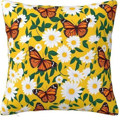 Pillowcase Daisy Butterfly Chair Cushion Cover Can't Afford The Ball Square Cushion Cover in Kuwait